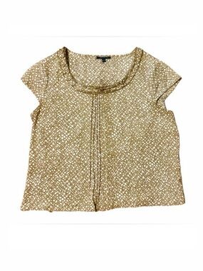 AK Anne Klein Ruffle-Neck Hem Blouse